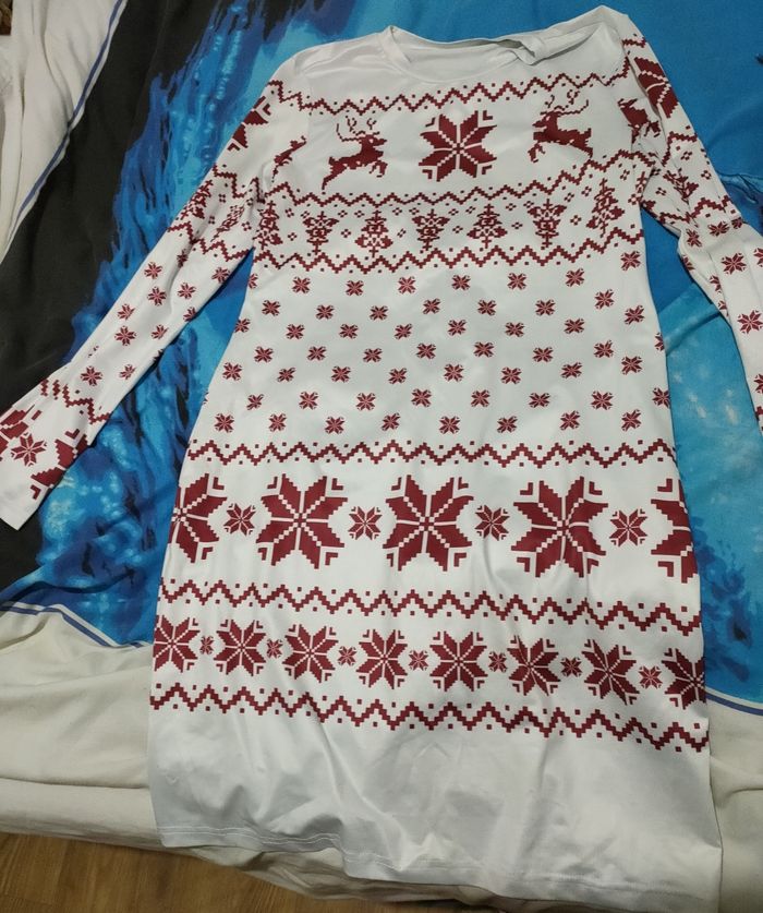 Lot de 2 robes mère/ fille motif Noël fille 6 ans et femme taille L - photo numéro 4