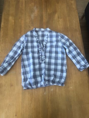 Chemise à carreaux bleu /blanc