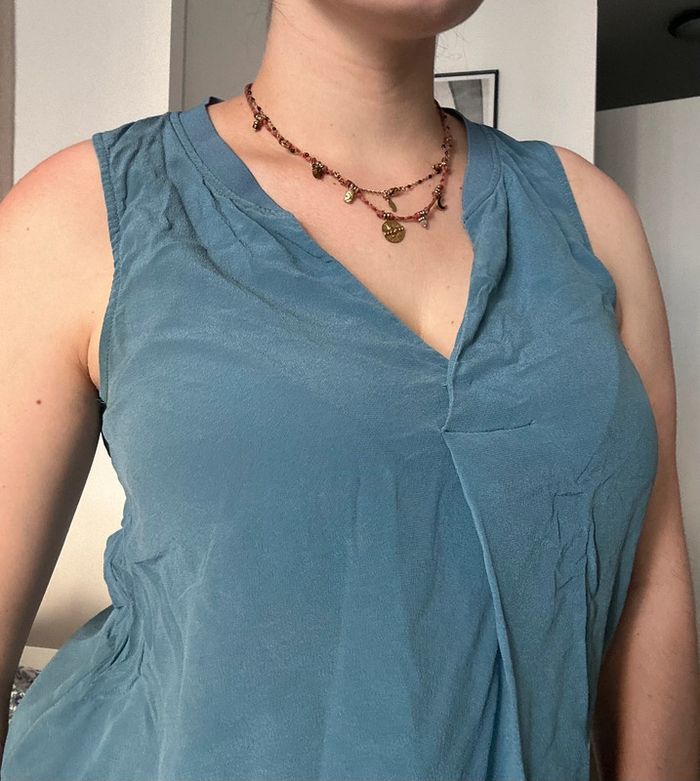 👚 Tee-shirt 100% soie – Monoprix – Taille 38 - photo numéro 2