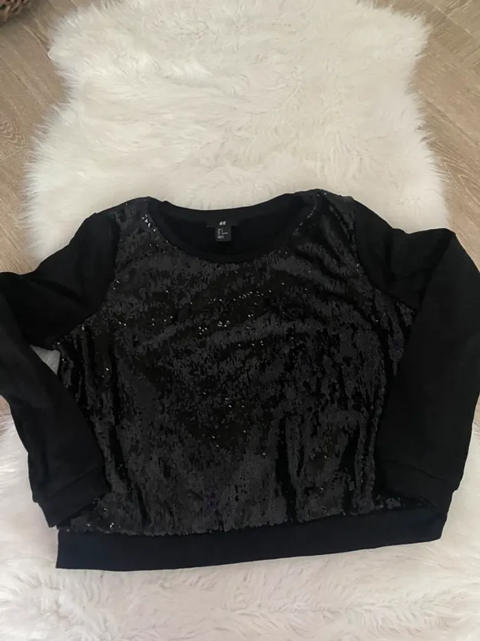T-shirt à manches longues avec strass
