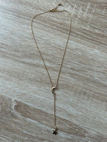 Collier fantaisie lune et étoile