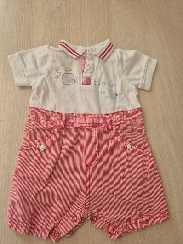Combishort bébé 1 mois