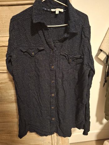 Magnifique chemise bleu marine femme taille 36 Lady blush