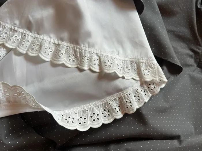 🩶🌸Jupe longue à pois bohème coton gris M/38 cottagecore Oktoberfest Berwin&Wolff polka dots skirt🌸🩶 - photo numéro 13