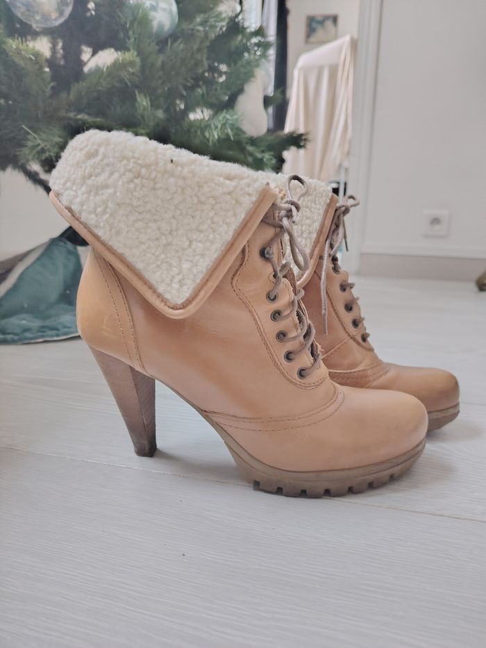Bottines fausse fourrure