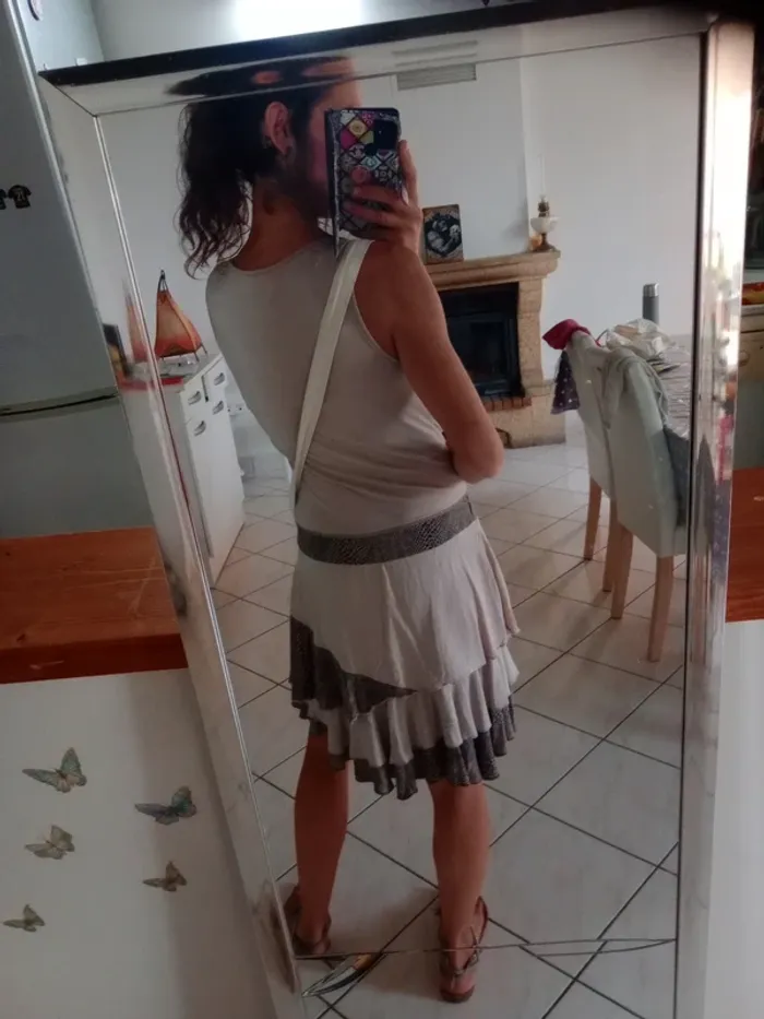 Banane velours marron et beige grande qualité - photo numéro 4