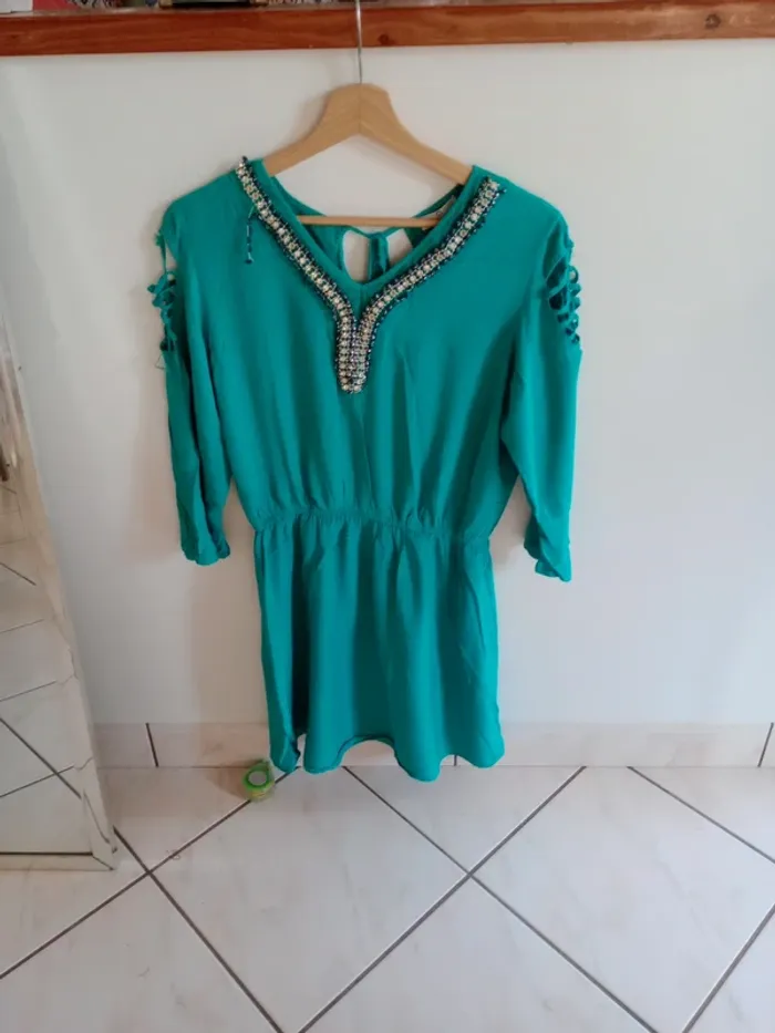 Robe femme 36 émeraude c83 - photo numéro 8
