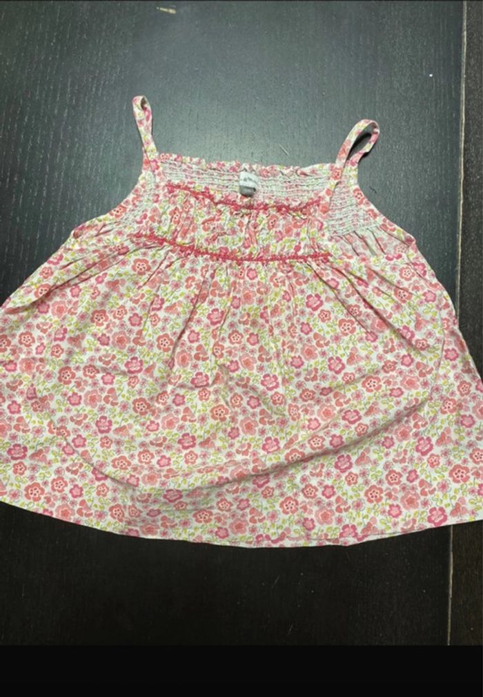 Blouse débardeur liberty rose