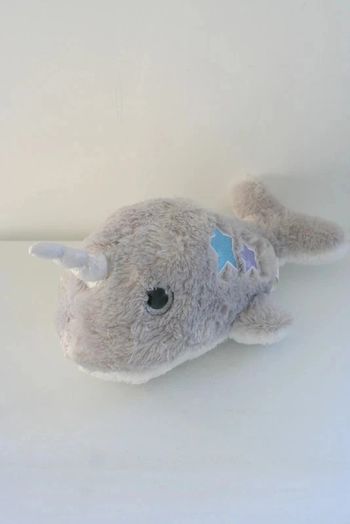 Peluche baleine grise 40x18cm