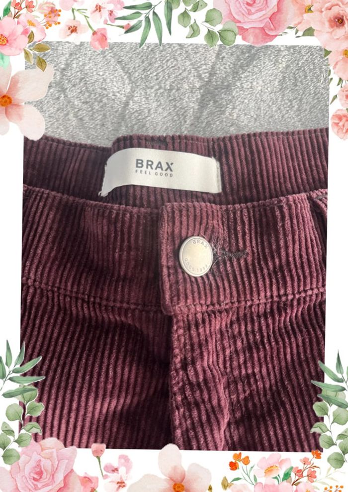 Pantalon velours femme violet foncé - Brax 💜 - photo numéro 2