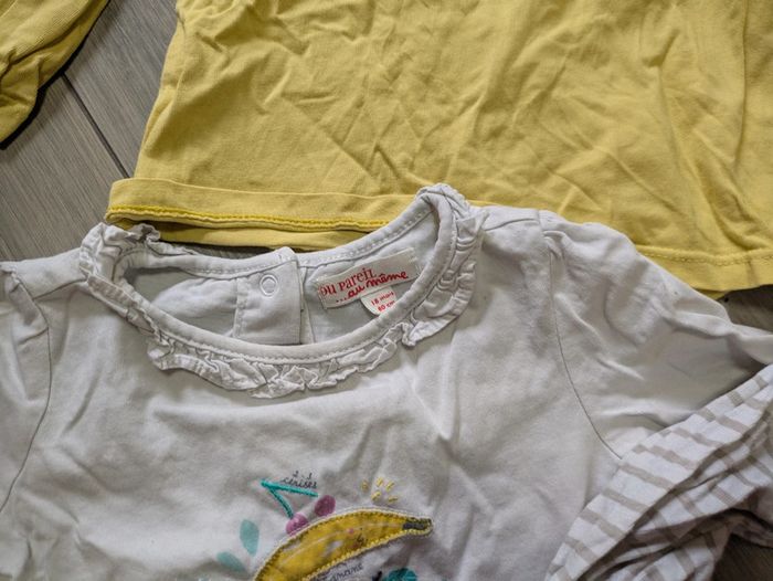 Lot 4 t-shirts manches longues 18 mois dpam catimini obaidi sucre d'orge - photo numéro 5