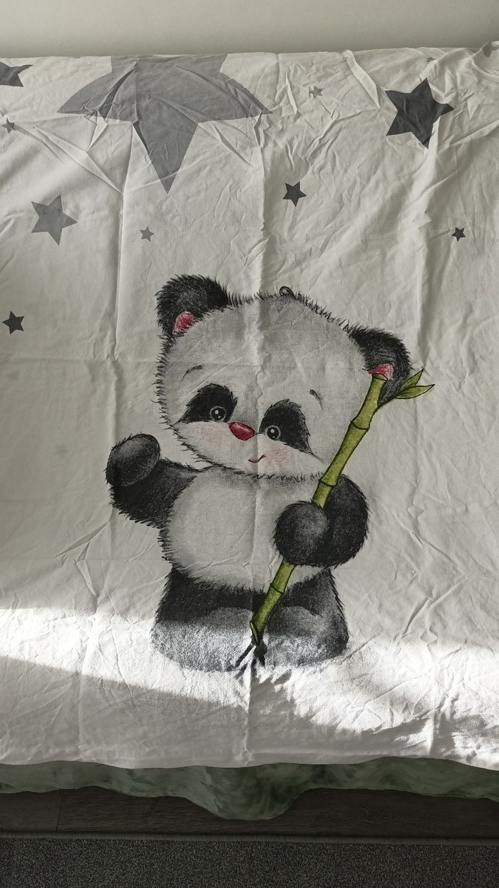 Parure housse et taie lit bébé