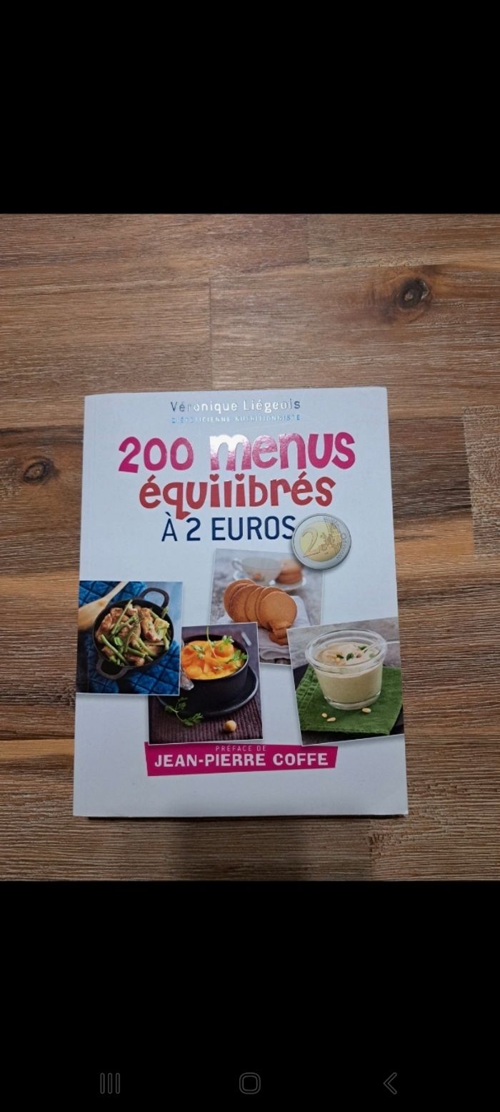 Livre recettes 200 menus équilibrés à 2 €