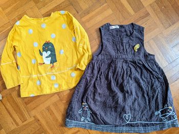 Ensemble pingouins Du Pareil au Même 12 mois 74 cm