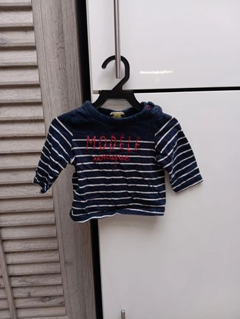 Petit pull manche longue "modèle unique" tape a l'œil 3 mois