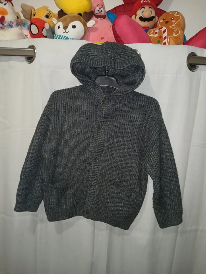 🩶 Gilet à capuche Zara taille 4/5 ans 110 cm. - photo numéro 2