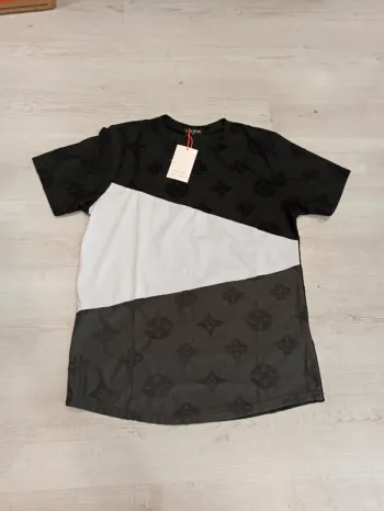 Tee shirt gris noir et blanc homme xl