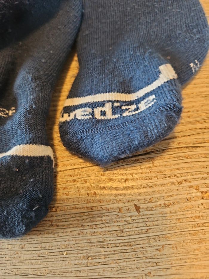 Lot de 3 paires de chaussettes de ski Wed'ze, 2 bleues et 1 grise, pointure 23/26 - photo numéro 5