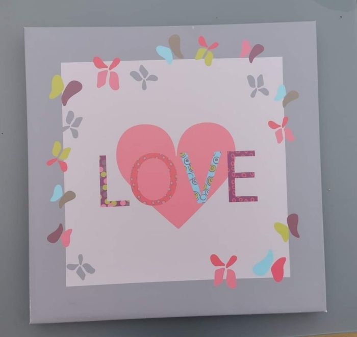 Tableau lumineux liberty LOVE 40 x 40 cm fille Vertbaudet