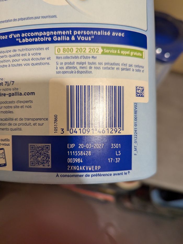 2 boîtes neuves lait 1er age Gallia - photo numéro 7