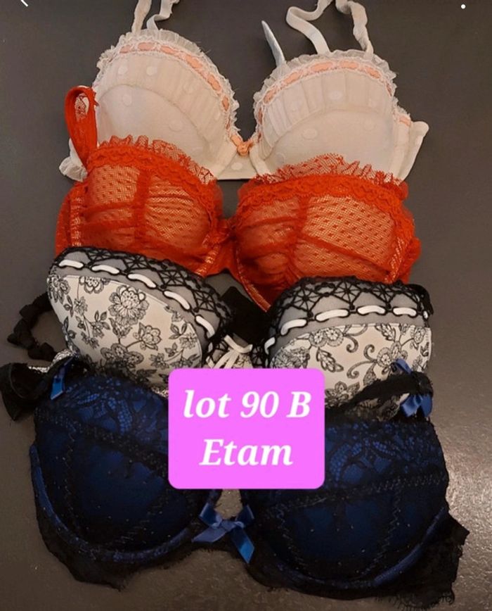 Lot 4 soutiens gorge 90 B - etam 👙