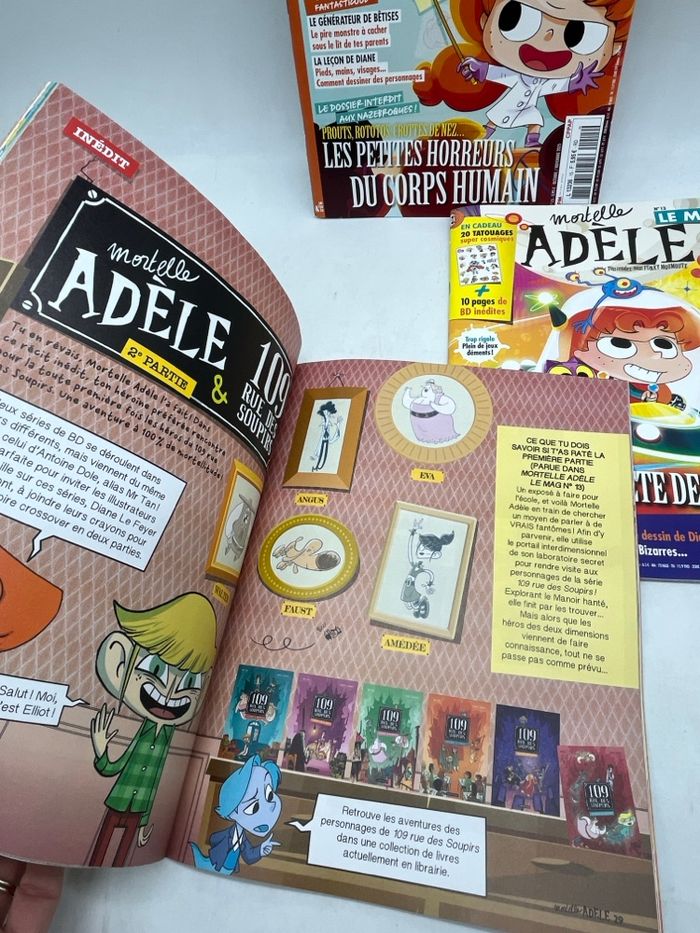 Lot de 3 livres d'activité Magazines Jeu Mortelle Adéle le mag' BD Neuf - photo numéro 2