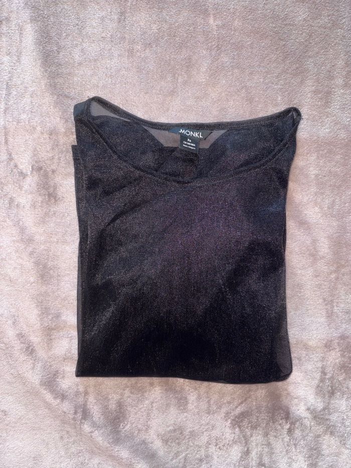 Haut noir transparent Monki noir taille XS en très bon état - photo numéro 8