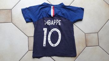 Tee shirt  MBAPPE numéro 10  football équipe de France 4 ans