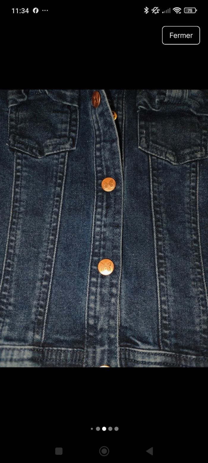 Veste en jean sergent major fille 4 ans - photo numéro 5