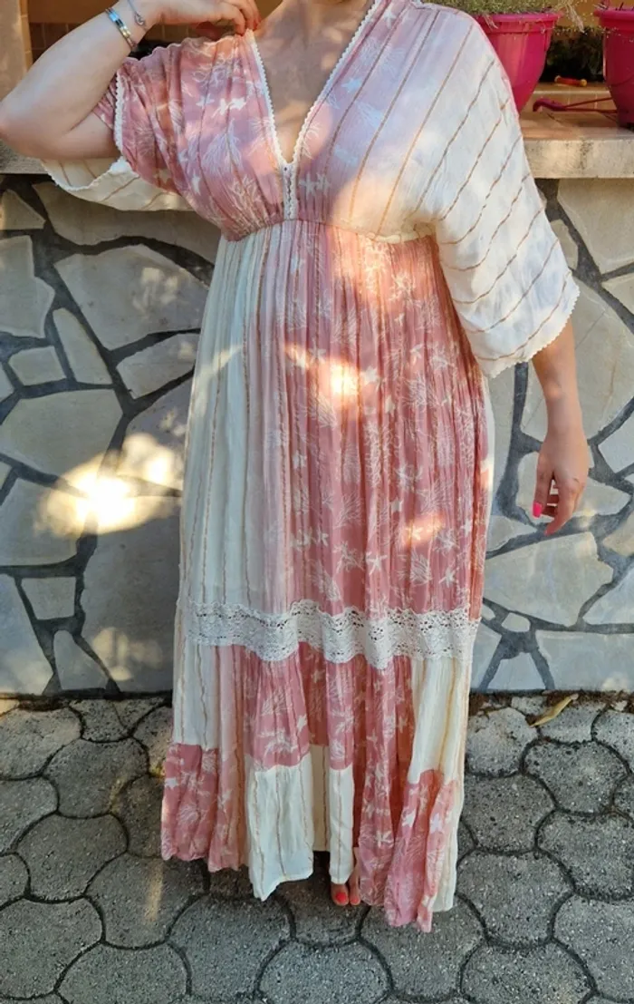 Magnifique robe bohème chic en viscose neuf avec étiquette - photo numéro 5
