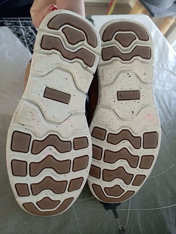 Bottines à lacets et fermeture éclair marron tissaia taille 33 neuve 10€ - photo numéro 5