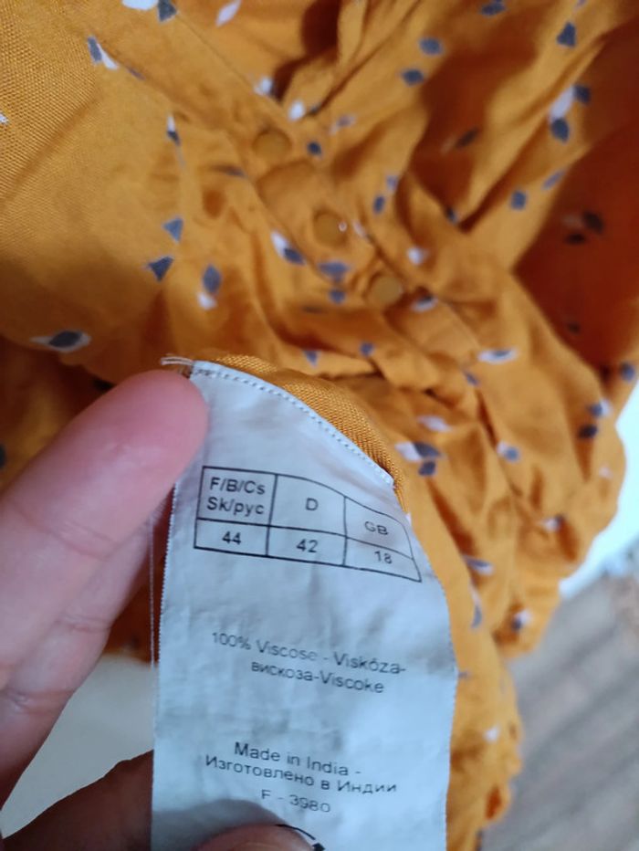 Top orange imprimé feuillage Blancheporte vintage - photo numéro 5