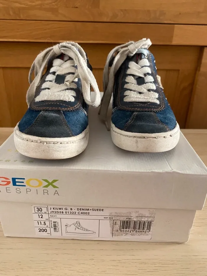 Basket montantes fille Geox jean Lacets pointure 30 - photo numéro 5