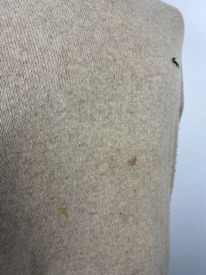Pull beige Lacoste vintage taille 6 - photo numéro 3