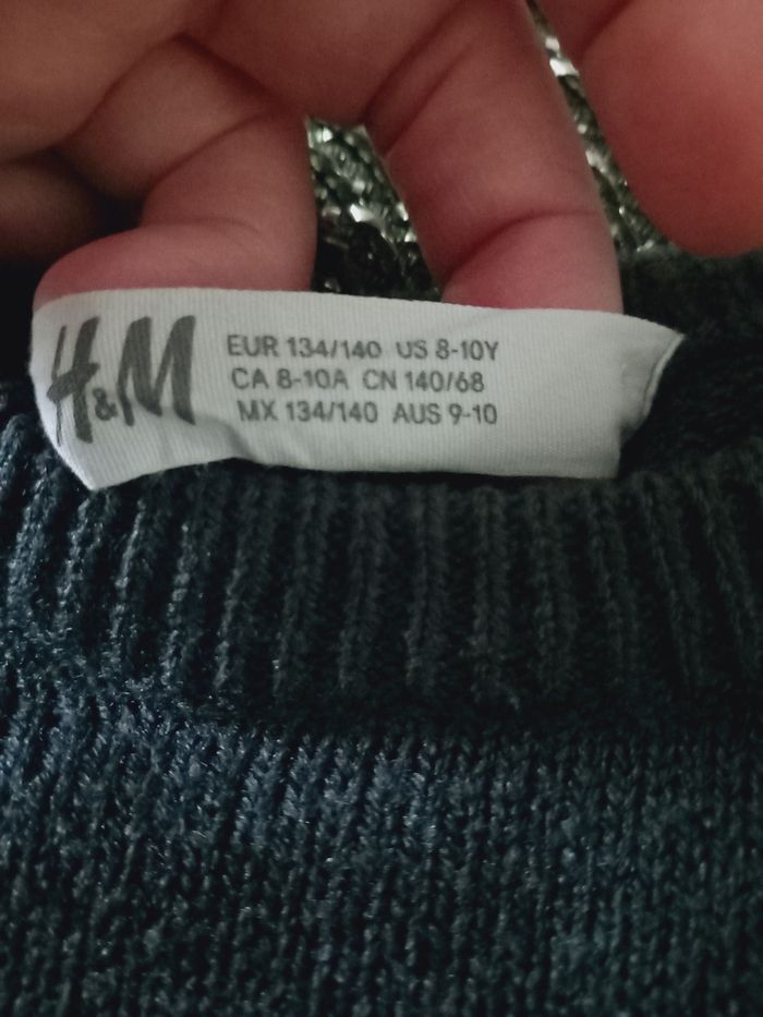 Pull tricot marine H&M – 8/10 ans – TBE - photo numéro 2