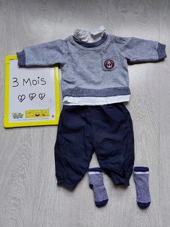 Ensemble bébé garçon 3 mois marin
