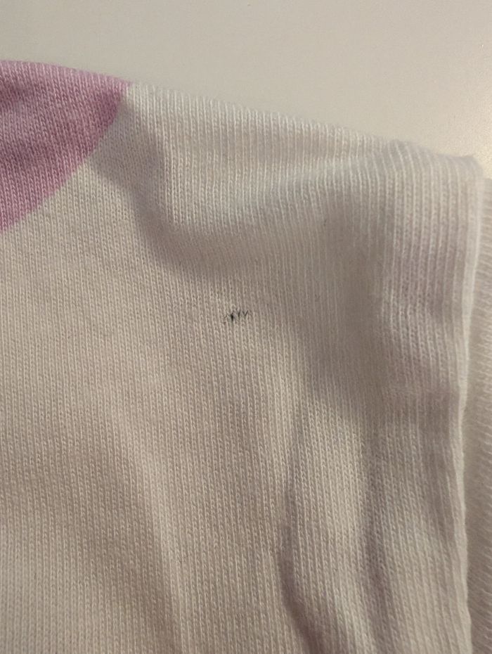 T-shirt MC blanc à gros cœurs lilas - 92 - Zara - photo numéro 5