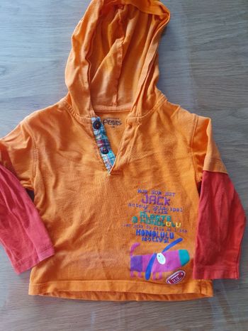 Tshirt manches longues à capuche