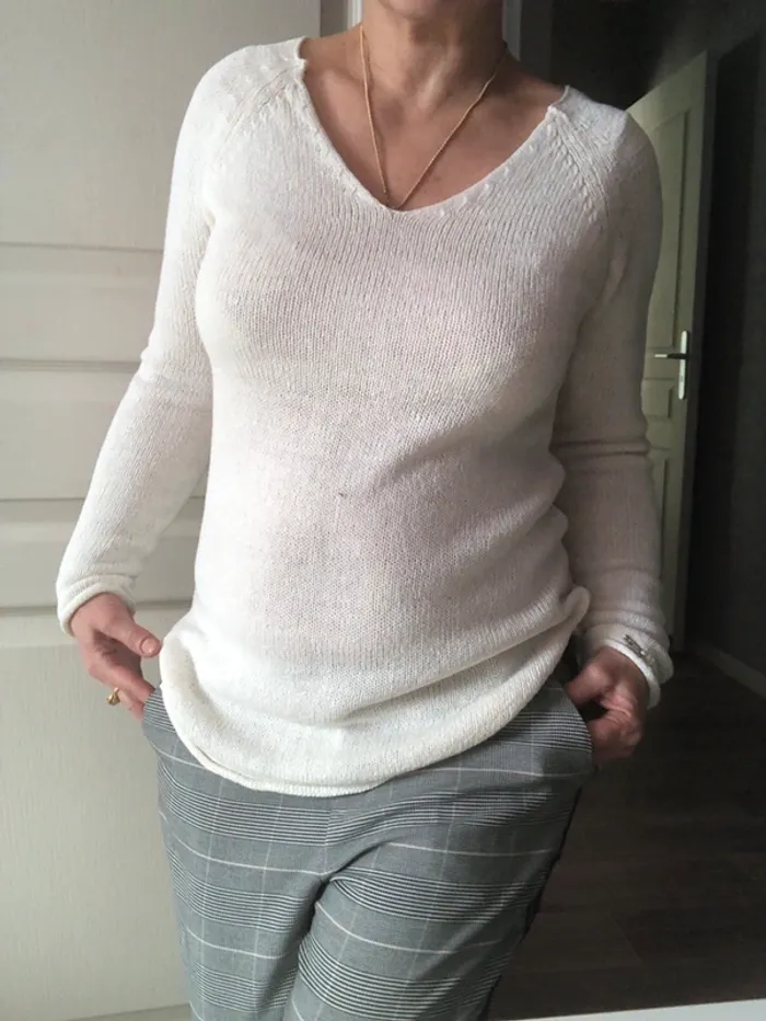 Pull blanc - photo numéro 3