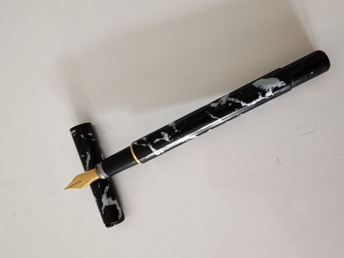 Stylo Plume noir marbré INOXCROM - photo numéro 3