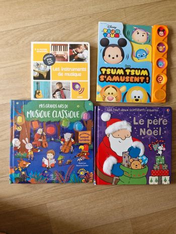 Lot de livres sonores/lumineux et à toucher scintillant