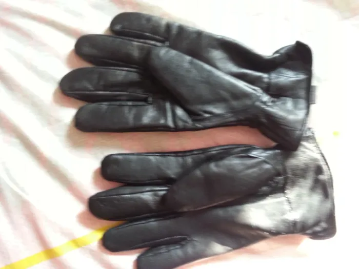 Gants noir en cuir taille M - photo numéro 3