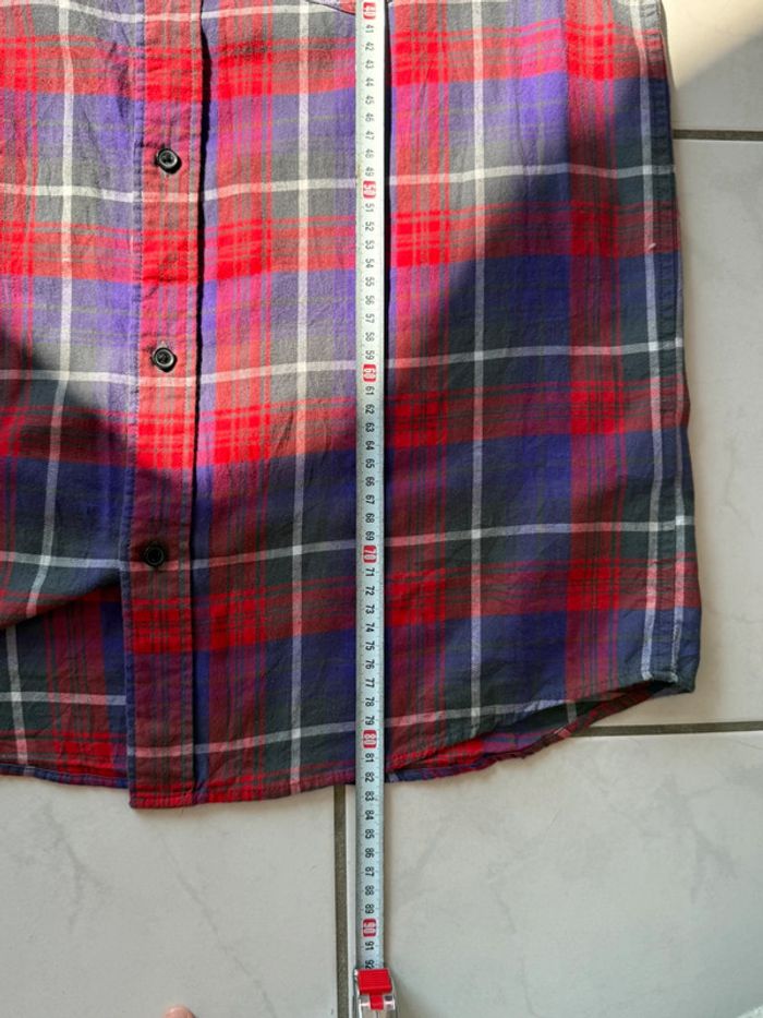 Chemise / Surchemise Divided ( H&M ) en coton taille M couleur marine & rouge - photo numéro 7