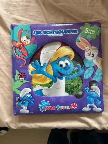 Livre puzzle schtroumpfs