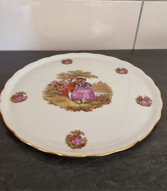 Grande assiette / plat de présentation  porcelaine Fragonard - photo numéro 2