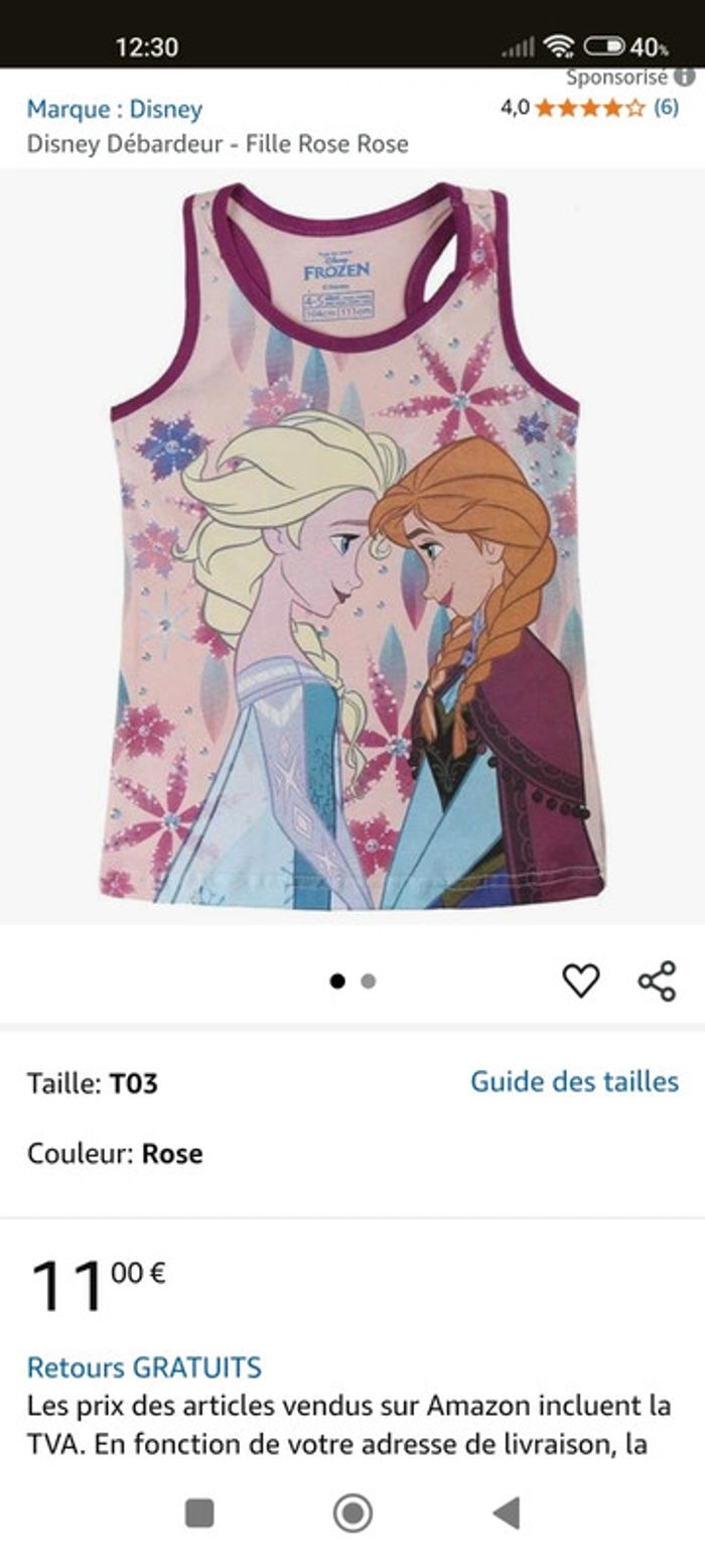 Débardeur reine des neiges - photo numéro 4