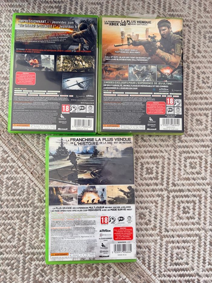 Jeux Xbox 360 call of duty lot - photo numéro 2