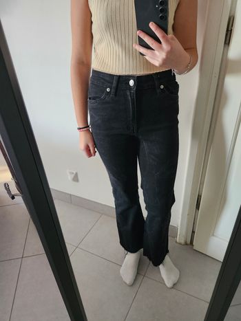 Jean pattes deph noir Mango taille S effet délavé