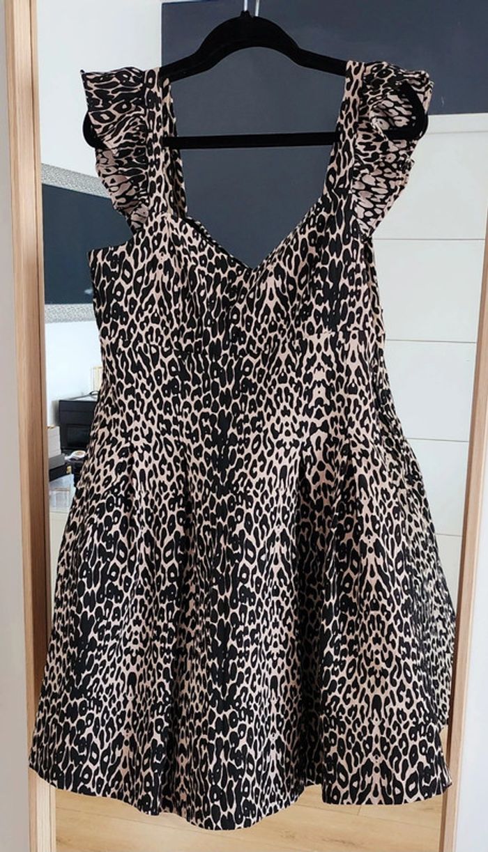 Robe patineuse noire et beige taille 42 Naf Naf - photo numéro 2