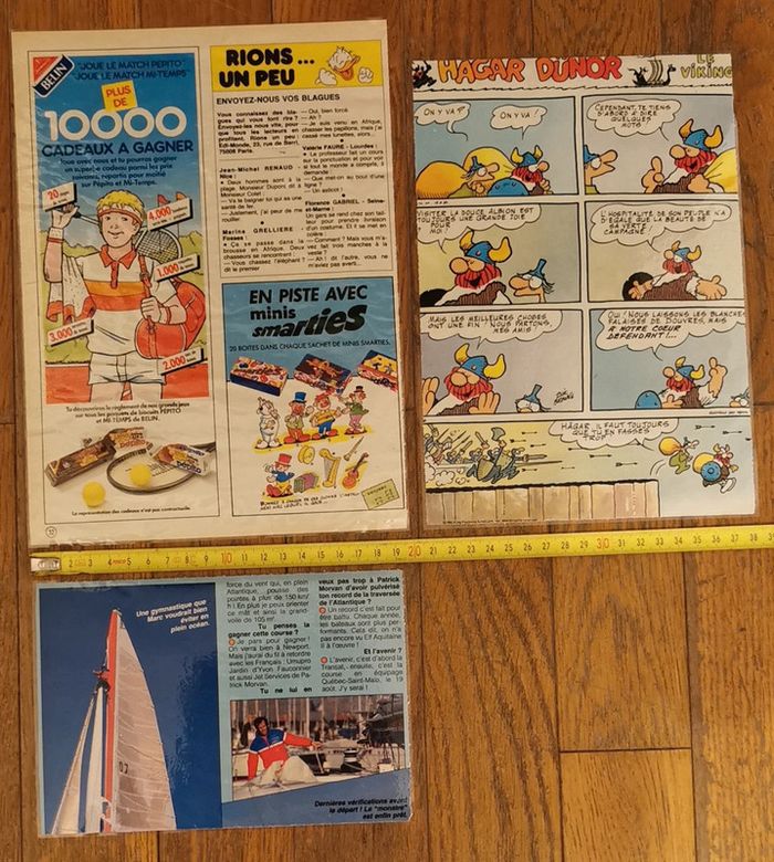 Lot anciennes publicités plastifiées vélo cross bmx vintage - photo numéro 2